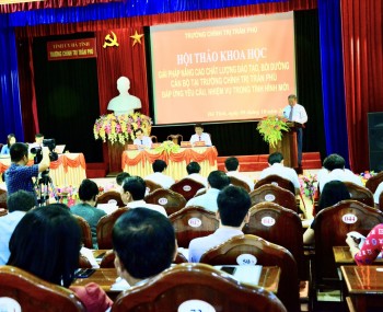 Hội thảo khoa học “Giải pháp nâng cao chất lượng đào tạo, bồi dưỡng cán bộ tại Trường Chính trị Trần Phú đáp ứng yêu cầu nhiệm vụ trong tình hình mới”