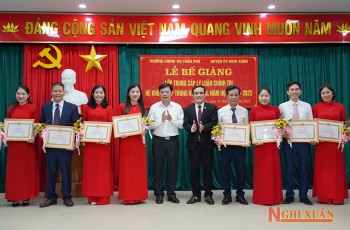 Bế giảng lớp Trung cấp Lý luận Chính trị khóa 180 huyện Nghi Xuân