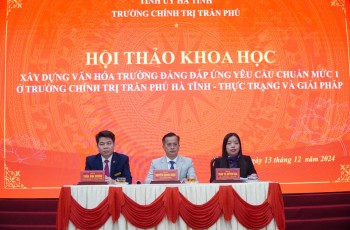 Hội thảo khoa học: “Xây dựng văn hóa trường Đảng đáp ứng yêu cầu chuẩn mức 1 ở Trường Chính trị Trần Phú Hà Tĩnh - Thực trạng và giải pháp”